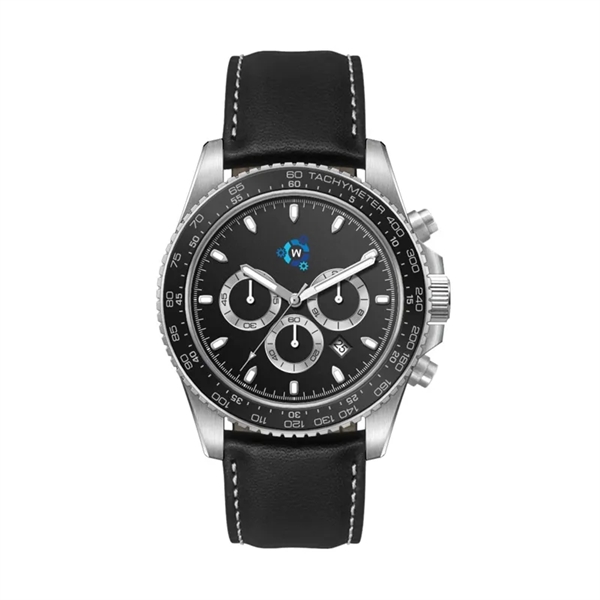 42.5MM, SS, SILVER CASE, CHRONO MVT, DTE... from ASI 67866 Logomark/Valumark