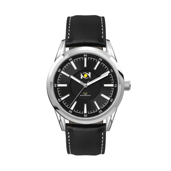 42MM, SS, SILVER CASE, 3-HAND "SOLAR" MVT... from ASI 67866 Logomark/Valumark