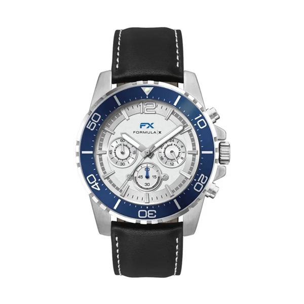 44MM, SILVER METAL CASE, BL BEZEL, CHRONO MVT... from ASI 67866 Logomark/Valumark