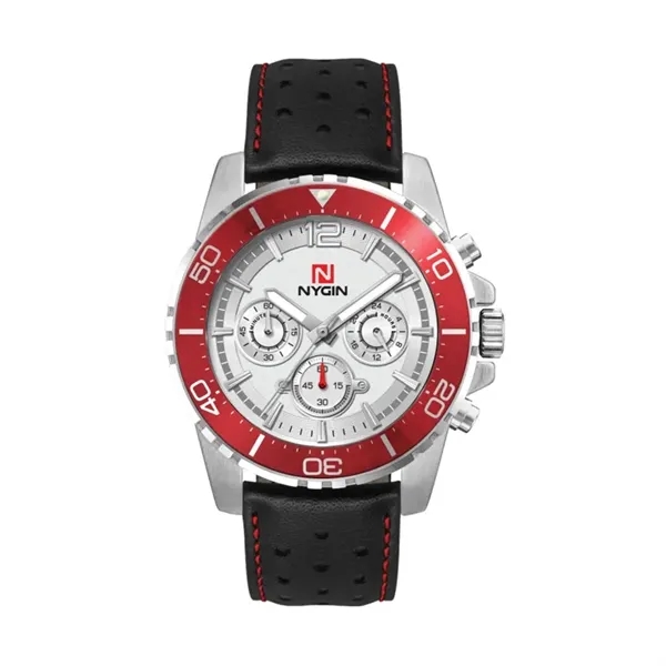 44MM, SILVER METAL CASE, RD BEZEL, CHRONO MVT... from ASI 67866 Logomark/Valumark