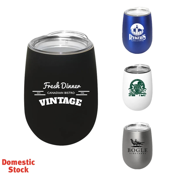 Halcyon® 12 oz. Stainless Steel Wine Glass with Acrylic Lid... from ASI 30270 Aakron Line