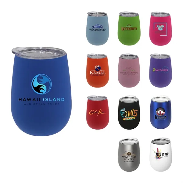 Halcyon® 12 oz. Stainless Steel Wine Glass with Acrylic Lid... from ASI 30270 Aakron Line