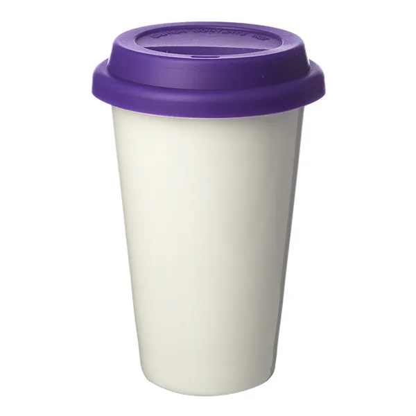 Double wall insulated ceramic tumbler with lid, 11 oz. capacity. capacity... from ASI 37218 Athena Promo (tm)