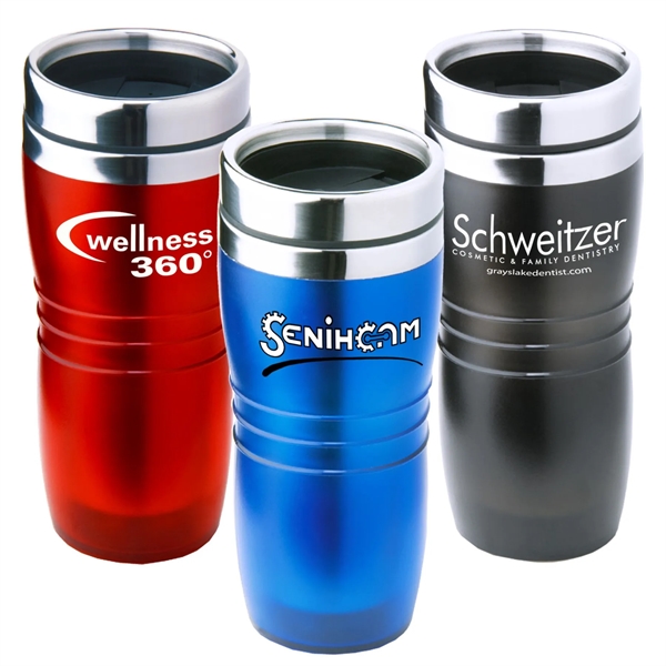 16 oz. tumbler with stainless steel interior, acrylic outer shell, double... from ASI 39820 Opusline (Benmex) / Opus Line