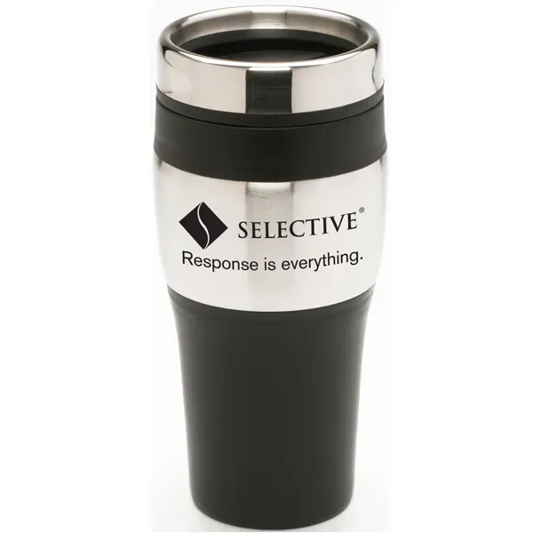 16 ounce stainless steel travel tumbler with screw-on lid and thumb... from ASI 39820 Opusline (Benmex) / Opus Line