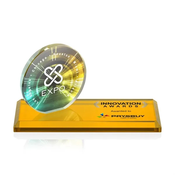 The Northam VividPrint™ Award features a lustrous 3.5” Starfire Crystal circle... from ASI 84592 St Regis Group / St Regis