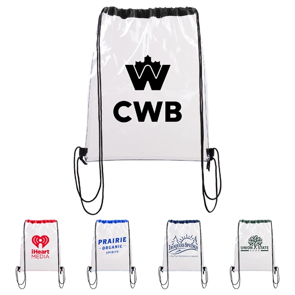 Large Clear Waterproof Stadium Drawstring Backpack... from ASI 39820 Opusline (Benmex)