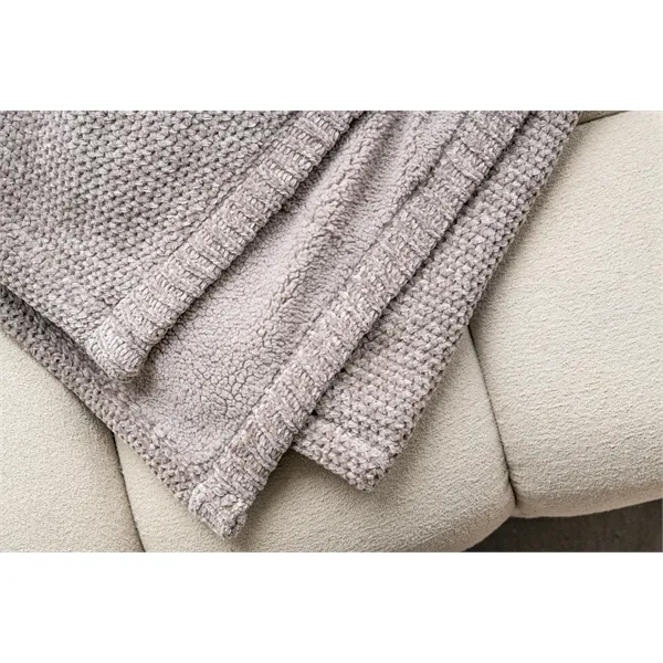 Unique and luxurious waffle texture on one side and sherpa on... from ASI 73520 Neet Feet / Kanata Blanket