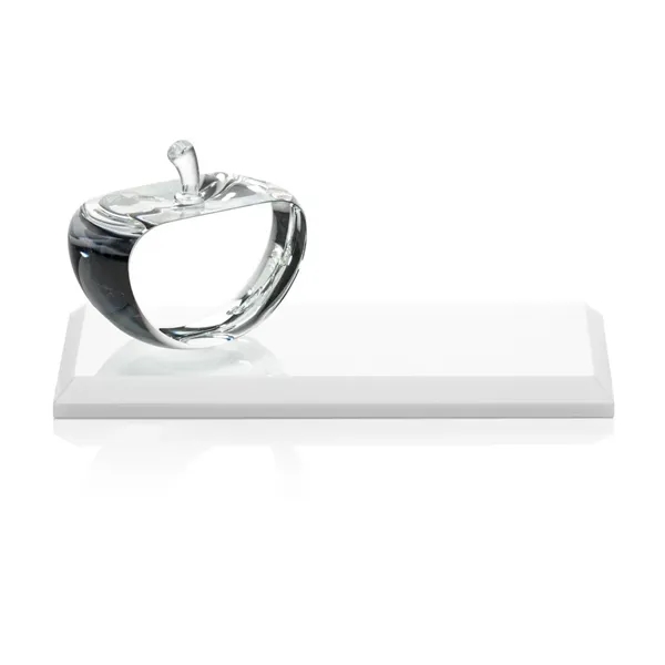 Clear cut faced Argyle apple mounted on colored crystal base or... from ASI 84592 St Regis Group / St Regis