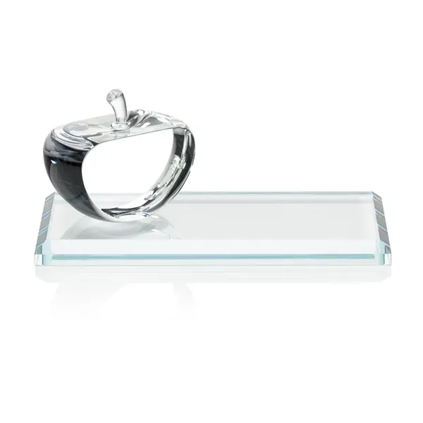 Optical crystal apple paperweight sliced on the front and back.... from ASI 84592 St Regis Group / St Regis