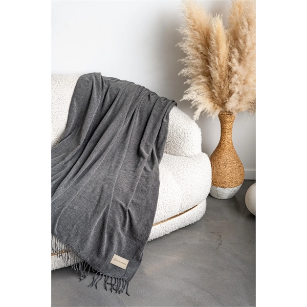 Luxurious woven throw with fringes on each end. 50" x 60",... from ASI 73520 Neet Feet / Kanata Blanket