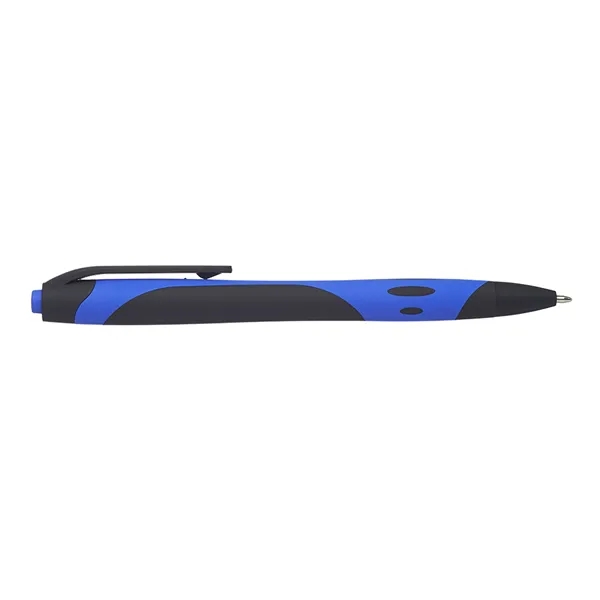 Rubber coated plastic ballpoint pen with accent color and clip.... from ASI 39552 BEL Promo