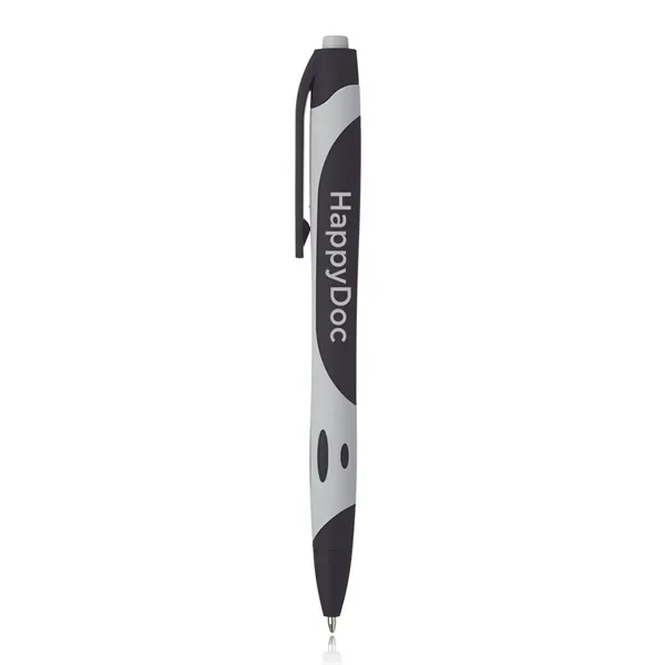Rubber coated plastic ballpoint pen with accent color and clip.... from ASI 39552 BEL Promo