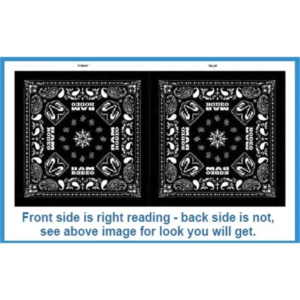 22" x 22" lightweight cotton, two-sided rotary printed bandanna.... from ASI 44020 Bandanna Promotions By CARO-LINE / Bandanna Promotions