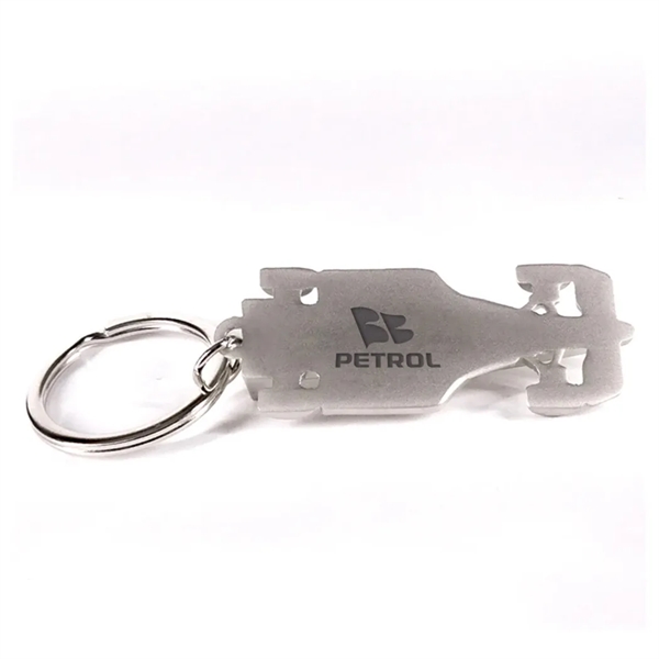 Shiny nickel finish f1 race car shaped key holder with rubber... from ASI 31517 Admart Products / Admart Line