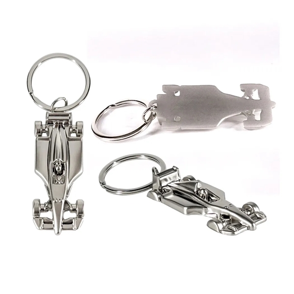 Shiny nickel finish f1 race car shaped key holder with rubber... from ASI 31517 Admart Products / Admart Line