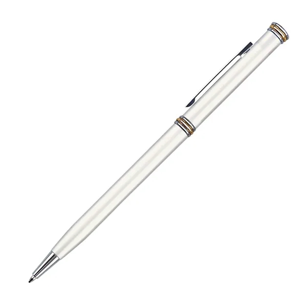 Aluminum twist-action ballpoint pen with a metallic color barrel and chrome... from ASI 68190 Lungsal / Lungsal