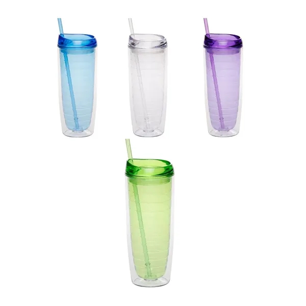 Tall colorful double wall tumblers, 20 oz. plus 1 color silkscreen... from ASI 37218 Athena Promo (tm)