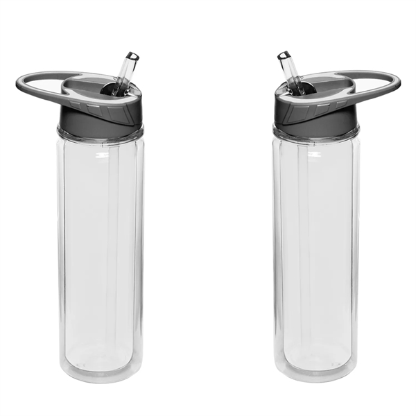 Double wall sports bottle with straw, 19 oz. plus 1 color... from ASI 37218 Athena Promo (tm)