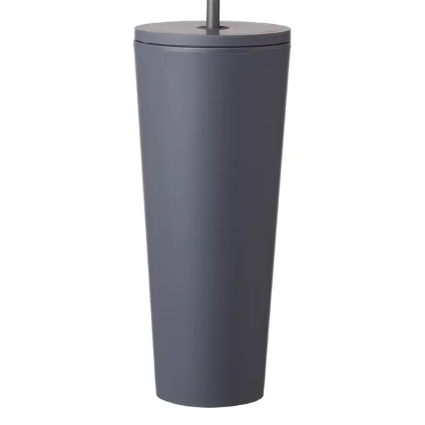 24 oz. capacity double plastic wall tumbler with screw on lid... from ASI 39552 BEL Promo