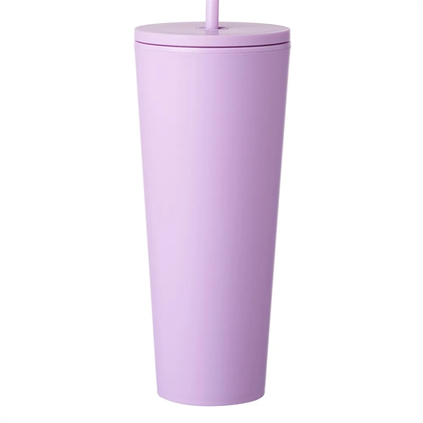 24 oz. capacity double plastic wall tumbler with screw on lid... from ASI 39552 BEL Promo