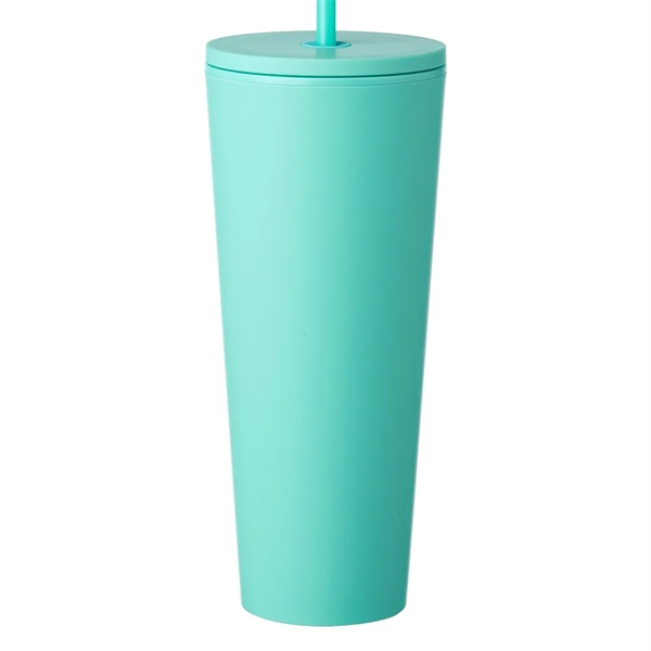 24 oz. capacity double plastic wall tumbler with screw on lid... from ASI 39552 BEL Promo