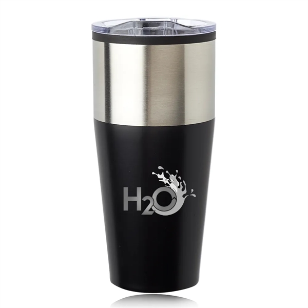 16 oz. capacity two tone tumbler with clear slider lid.... from ASI 39552 BEL Promo