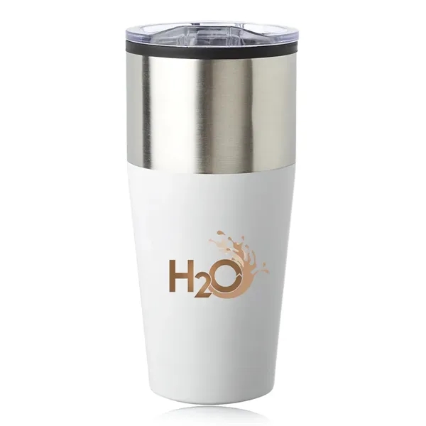 16 oz. capacity two tone tumbler with clear slider lid.... from ASI 39552 BEL Promo