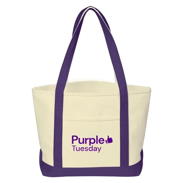 24 oz. Cotton canvas tote bag with outside pocket and 30"... from ASI 63549 Jornik Manufacturing Corp