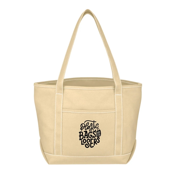 24 oz. Cotton canvas tote bag with outside pocket and 30"... from ASI 63549 Jornik Manufacturing Corp