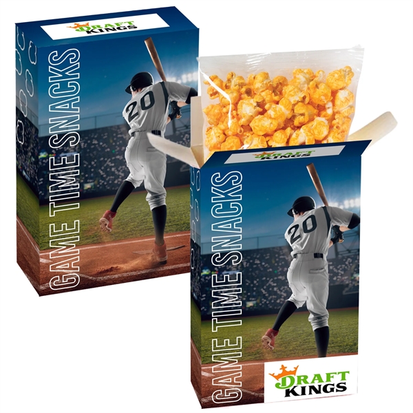 Baseball Concession Box with Cheddar Popcorn... from ASI 71685 Midnite Snax®
