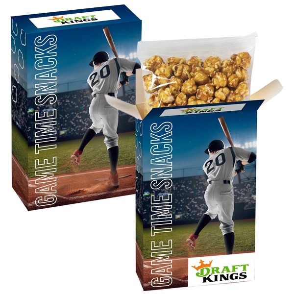 Baseball Concession Box with Caramel Popcorn... from ASI 71685 Midnite Snax®
