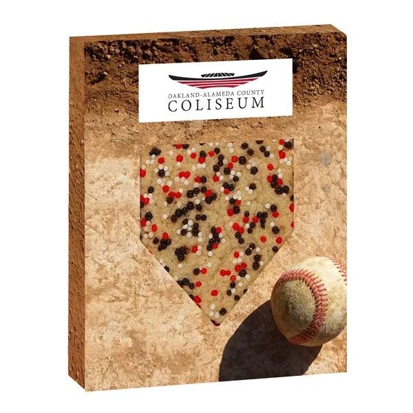Baseball Home Plate Window Box with Sprinkled Sugar Cookies... from ASI 71685 Midnite Snax®