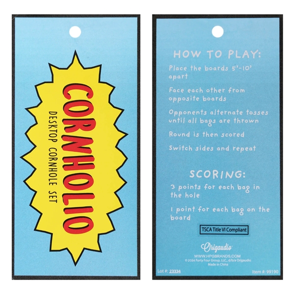 A desktop set of classic corn hole, with 4 throwable bean... from ASI 61966 HPG / OrigAudio HPG Gold