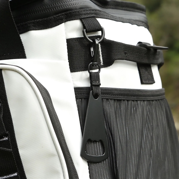 An 18-can capacity cooler constructed out of resistant tarpaulin materials... from ASI 61966 HPG / OrigAudio