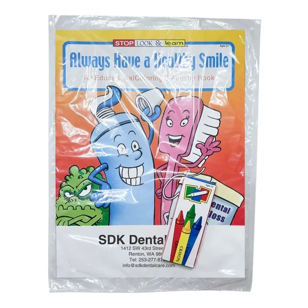 Dental health-themed fun pack with a 16 page coloring book, 4... from ASI 98360 WOWLine / WOWLine®