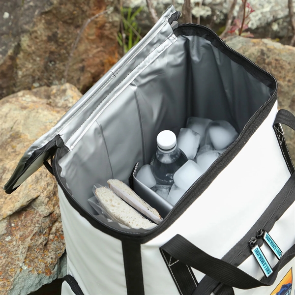 A backpack cooler made out of tarpaulin material... from ASI 61966 HPG / OrigAudio