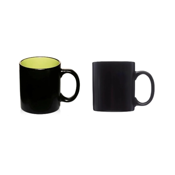 Two-tone matte coffee mug, 11 oz. plus 1 color silkscreen imprint... from ASI 37218 Athena Promo (tm)