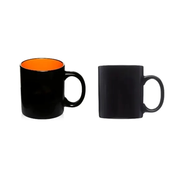 Two-tone matte coffee mug, 11 oz. plus 1 color silkscreen imprint... from ASI 37218 Athena Promo (tm)