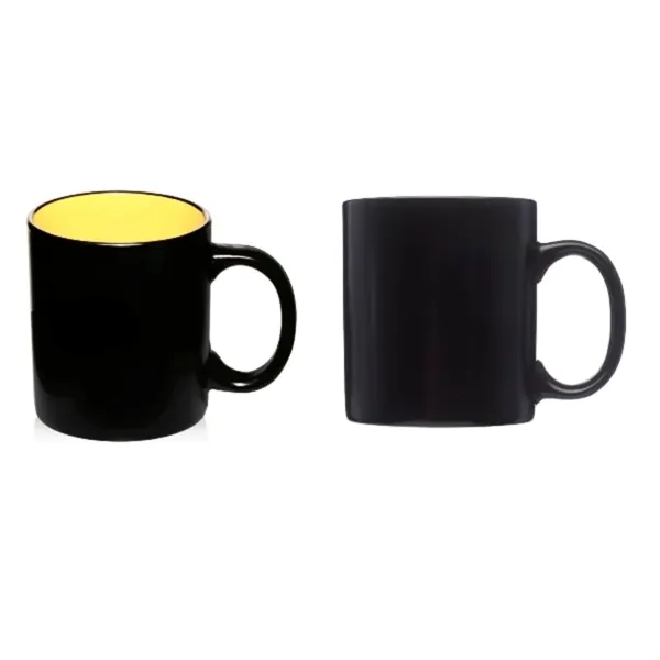 Two-tone matte coffee mug, 11 oz. plus 1 color silkscreen imprint... from ASI 37218 Athena Promo (tm)