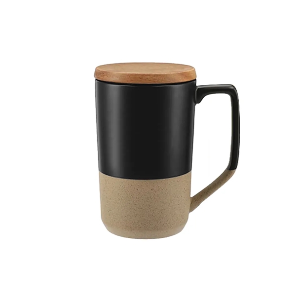 Wood Lid Horizon 15 oz. Ceramic Mug... from ASI 31517 Admart Products