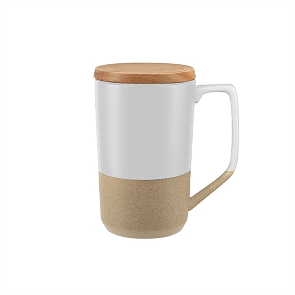 Wood Lid Horizon 15 oz. Ceramic Mug... from ASI 31517 Admart Products