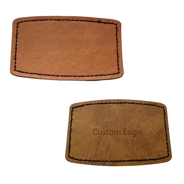 Rectangle shaped leatherette patch with debossed imprint and standard shipping to... from ASI 37218 Athena Promo (tm)