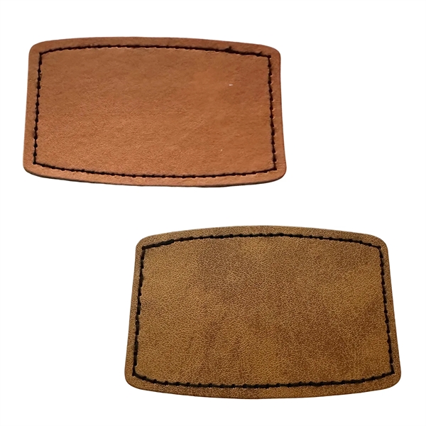 Rectangle shaped leatherette patch with debossed imprint and standard shipping to... from ASI 37218 Athena Promo (tm)