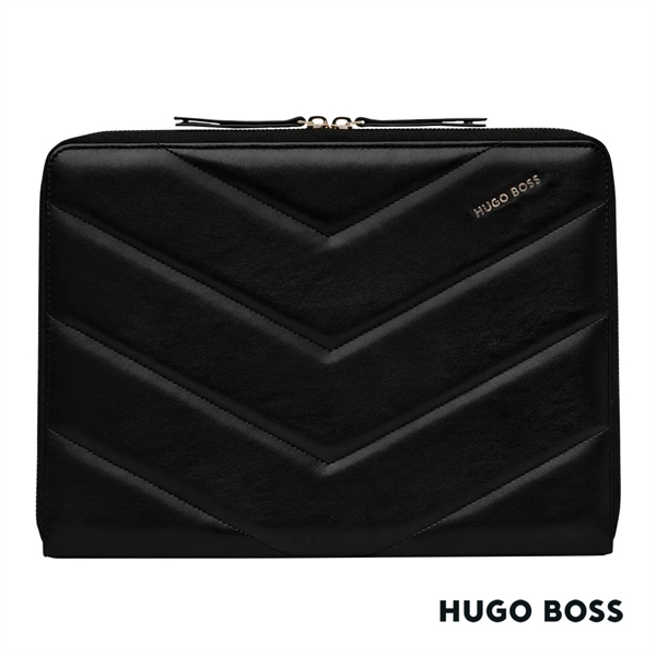 Hugo Boss® Triga A5 Conference Folder is sleek and fashionable, enhanced... from ASI 84592 St Regis Group