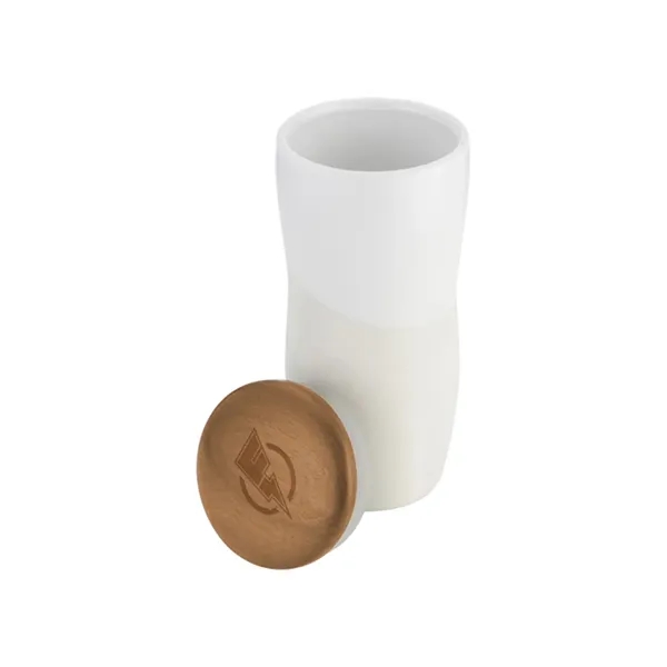Wood Lid Ceramic Tumbler... from ASI 31517 Admart Products
