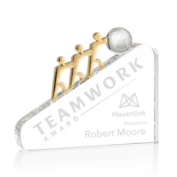 The Optical Crystal Synergy Award resembles three teammates working together to... from ASI 84592 St Regis Group / St Regis