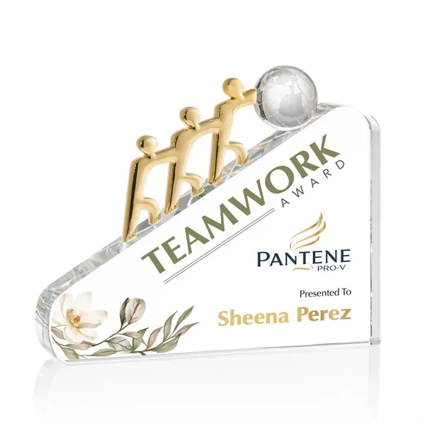 The Optical Crystal Synergy VividPrint™ Award resembles three teammates working together... from ASI 84592 St Regis Group / St Regis