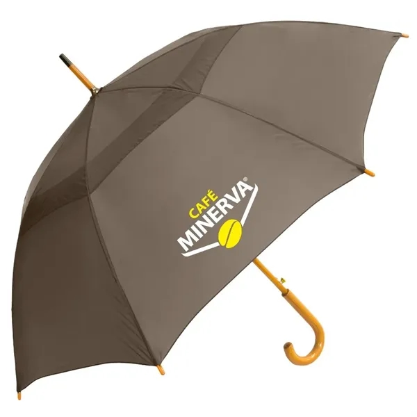 Customizable umbrella with push-button automatic opening and 48" vented arc and... from ASI 89955 StrombergBrand / Stromberg Brand Stromberg