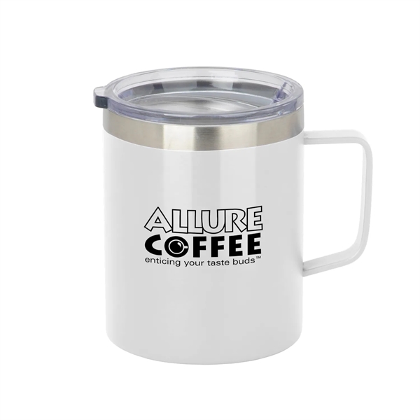 12 oz. Insulated Mug with push on clear lid.... from ASI 52710 Lincoln Line